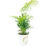 White metal floral containers