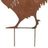 Hen and rooster in metal