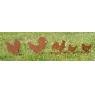 Coq, poules et poussins en métal