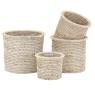Cache-pot en rotin blanc