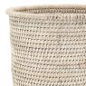 Cache-pot en rotin blanc