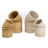 Cache-pot en rotin blanc