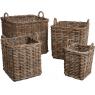 Grey pulut rattan pot covers