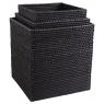 Black lacquered rattan opt covers