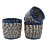 Stained rush flower pot cover