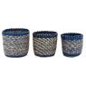 Stained rush flower pot cover