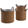 Round seagrass pot covers