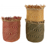 Stained seagrass baskets
