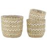 Set of 3 round seagrass baskets