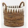 Set of 3 baskets in natural abaca  