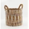 Set of 3 baskets in natural abaca 