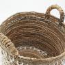 Set of 3 baskets in natural abaca 