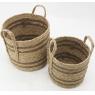 Set of 2 seagrass baskets