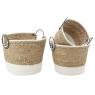 Baskets in rush and cotton