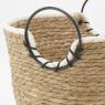 Baskets in rush and cotton