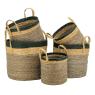 Cache-pots en jonc brun