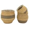 Cache-pots en jonc brun