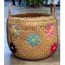 Cache-pot en jonc