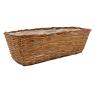 Unpeeled willow and metal flower planter