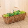 Unpeeled willow and metal flower planter