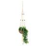 White jute macramé plant hanger