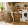 Grey pulut rattan laundry baskets
