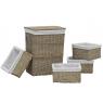 Willow laundry basket + 4 baskets