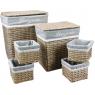 2 willow laundry baskets + 4 willow baskets