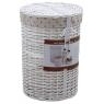 Split willow laundry basket + 3 baskets