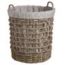 Grey pulut rattan laundry basket