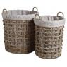 Grey pulut rattan laundry basket