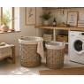 Grey pulut rattan laundry basket