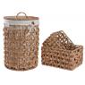 Hyacinth laundry basket with storage baskets