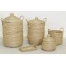 Set of 5 seagrass storage baskets