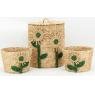 Set of 3 hyacinth baskets 