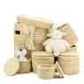 1 laundry basket + 2 baskets + 4 boxes