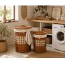 Coffres à linge en osier naturel
