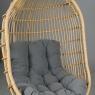 Oval polyresin and steel hanging chair