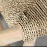 Solid teak and seagrass bench