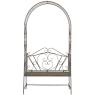 Banc et arche en métal vieilli