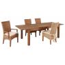 Chaise en abaca et teck
