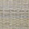 Grey pulut rattan and mahogany dining chair