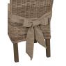 Grey pulut rattan and mango dining chair