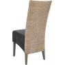 Rattan and teak dining chair