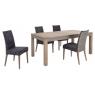 Rattan and teak dining chair