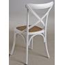 Lacquered birch wood and rattan chair