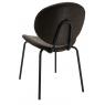 Chaise design en polyuréthane brun et métal