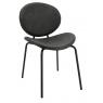 Grey imitation leather and metal chair