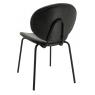 Grey imitation leather and metal chair