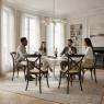 Chaise de bristrot en bouleau et rotin